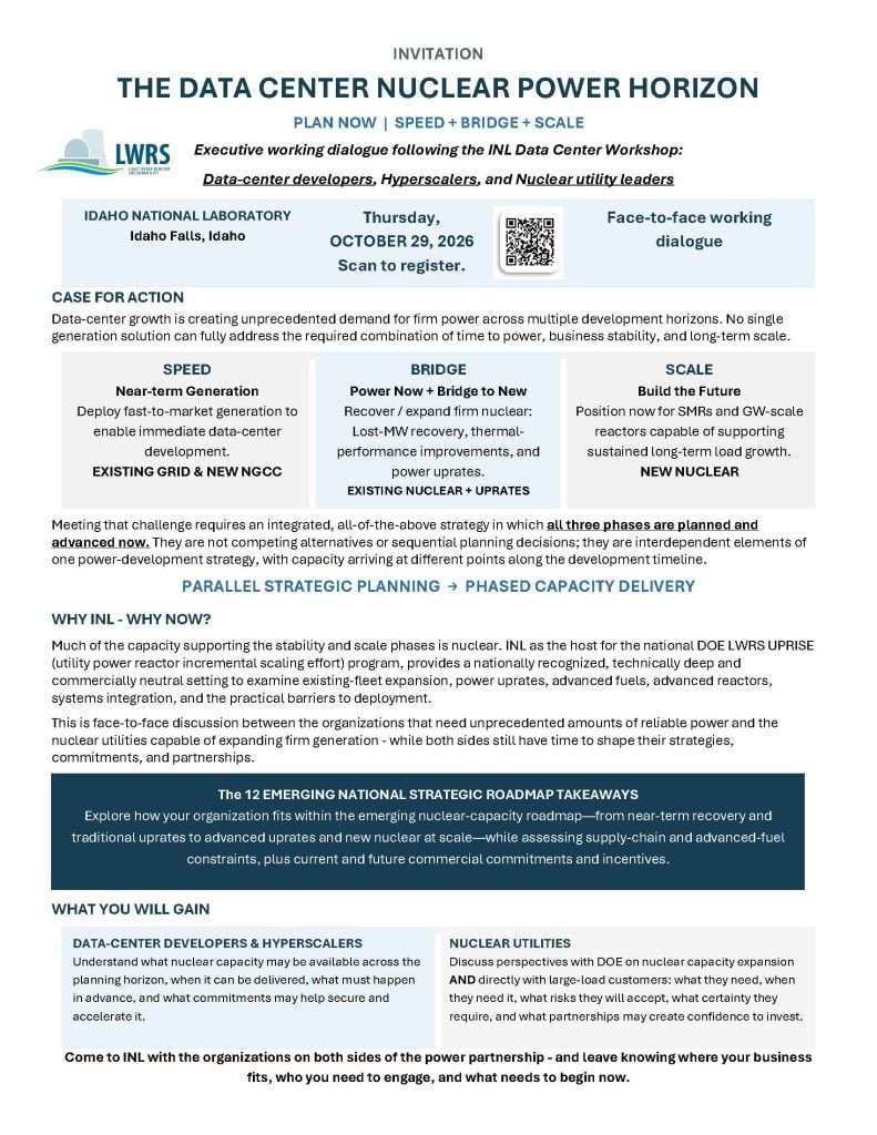 The data center nuclear power horizon invitation